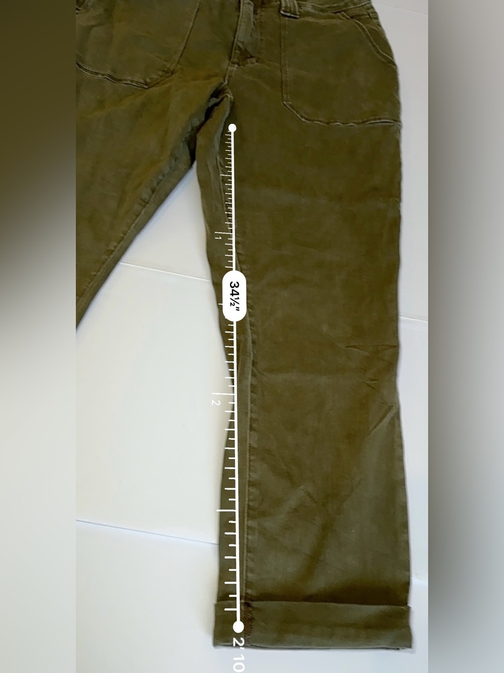 Judy Blue High Waist Aurora Weekender Garment Dyed Cuffed Jeans Green 14W - Picture 6 of 8